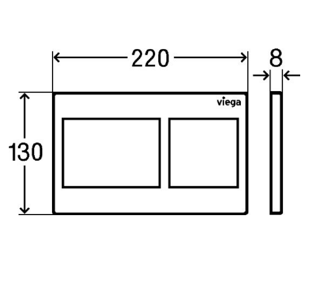 картинка Кнопка смыва Viega Prevista Visign for Style 8611.1 773243 хром матовый 