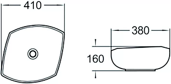 картинка Раковина керамическая SantiLine SL-1026 