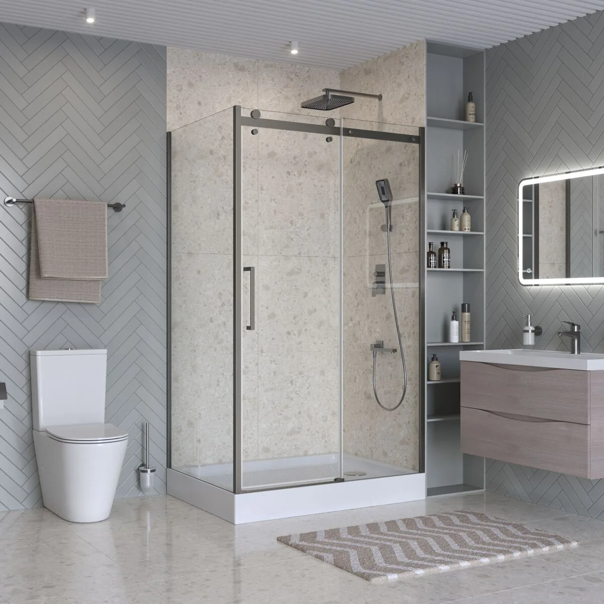 фото Душевой уголок BelBagno MARINO-2-AH-1-120/90-C-GM 