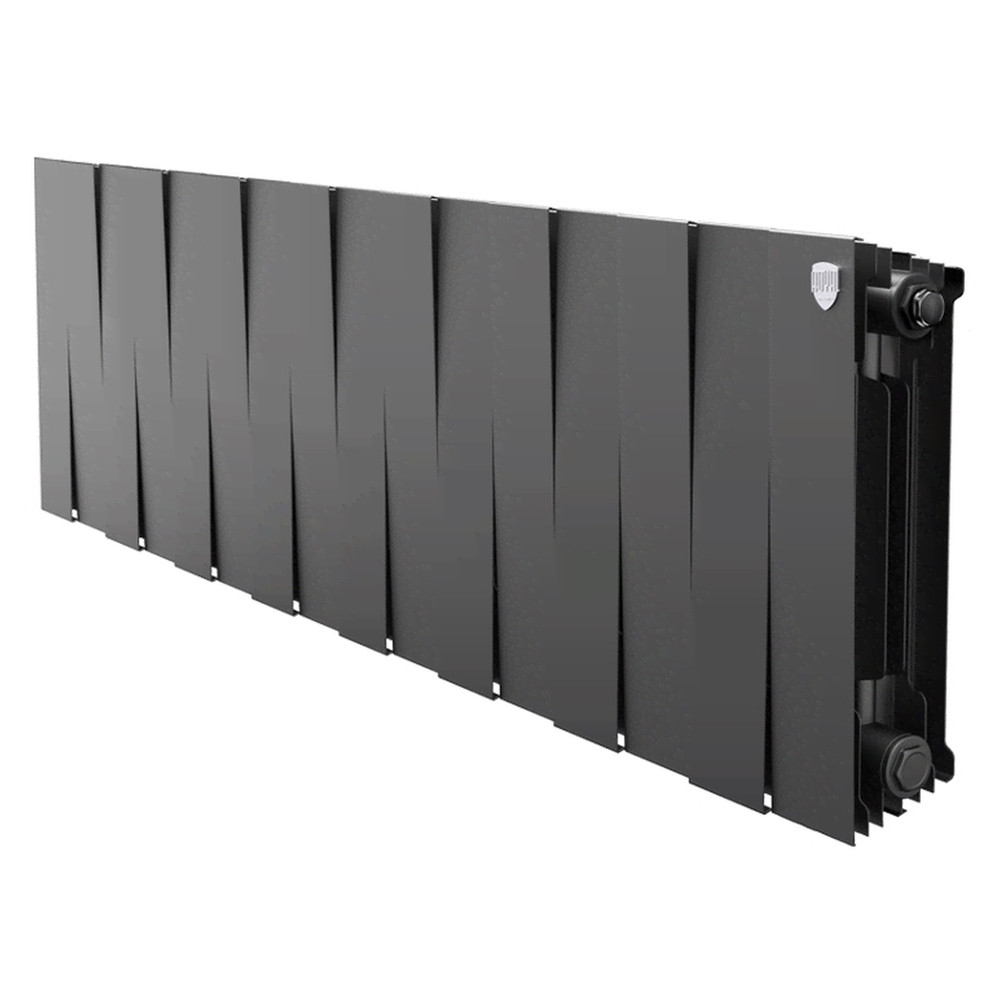 картинка Радиатор биметаллический Royal Thermo PianoForte 300 Чёрный 16 секций 