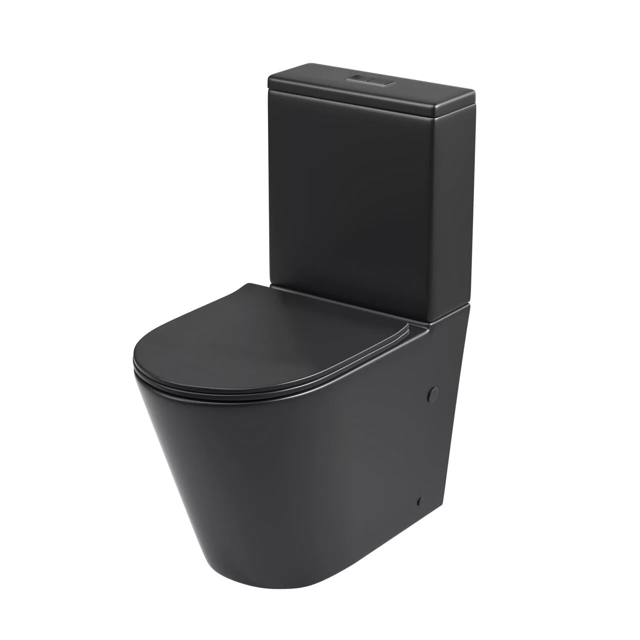 картинка Унитаз Grossman GR-4458BMS 640х360х835 см черный матовый напольный безободковый  с тонкой крышкой 