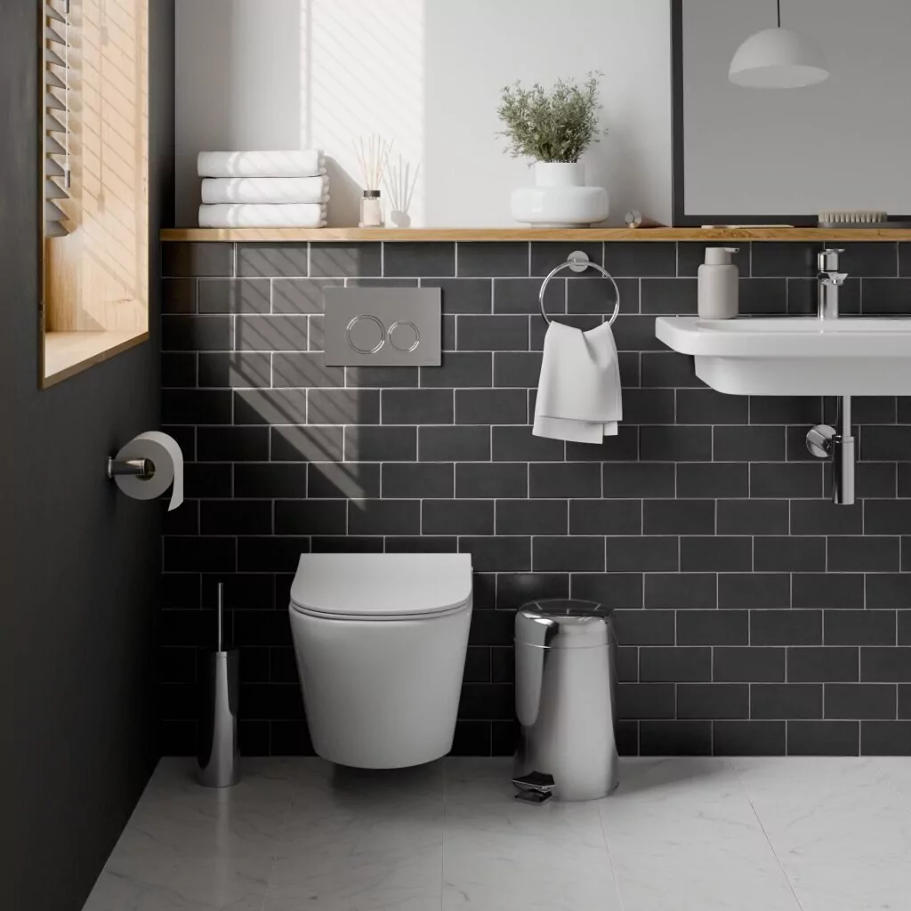 картинка Комплект 3 в 1 IBERICA BLANCA инсталляция с унитазом BILBAO ALTO IB.BLA.234.1B1 клавишей хром глянцевый ESTI-O IB.B082.003.002 