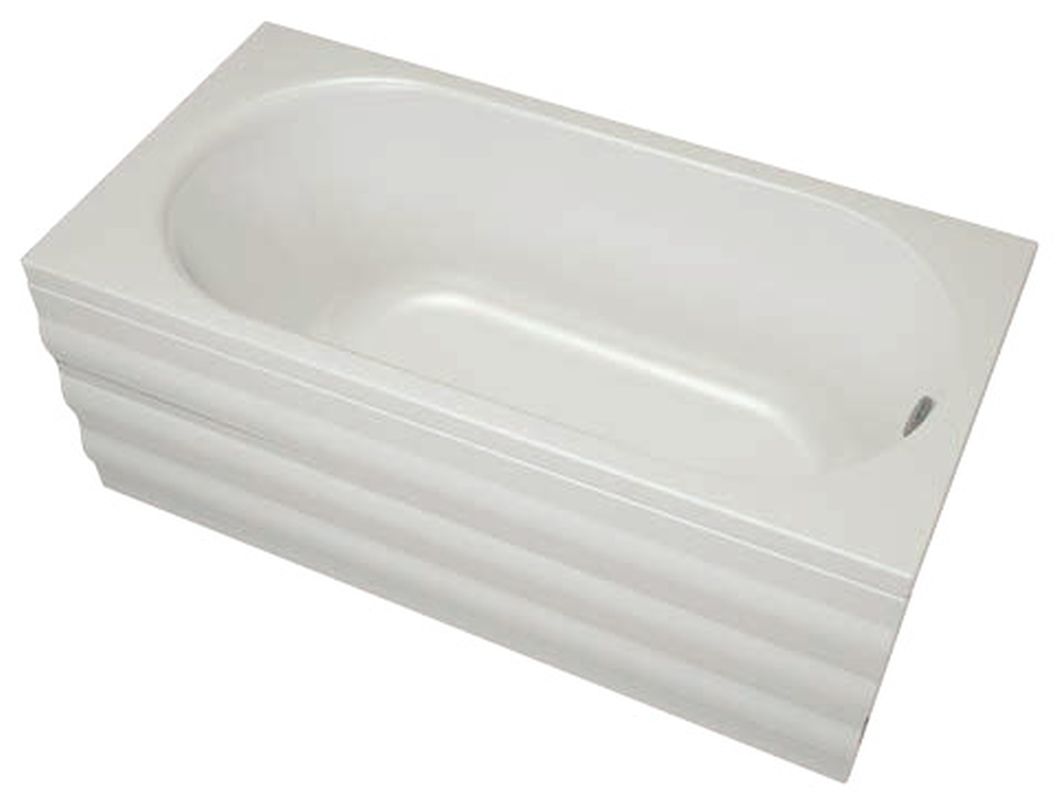 картинка Акриловая ванна Eurolux OBERONY 170x75 с каркасом, экраном и слив-переливом 