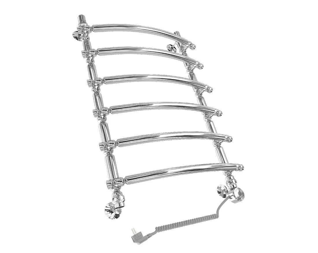 картинка Полотенцесушитель Двин Bubble 4 electro 100/50 1"-1/2" Электрический  ТЭН справа К эл, Белый (4627170784637) 