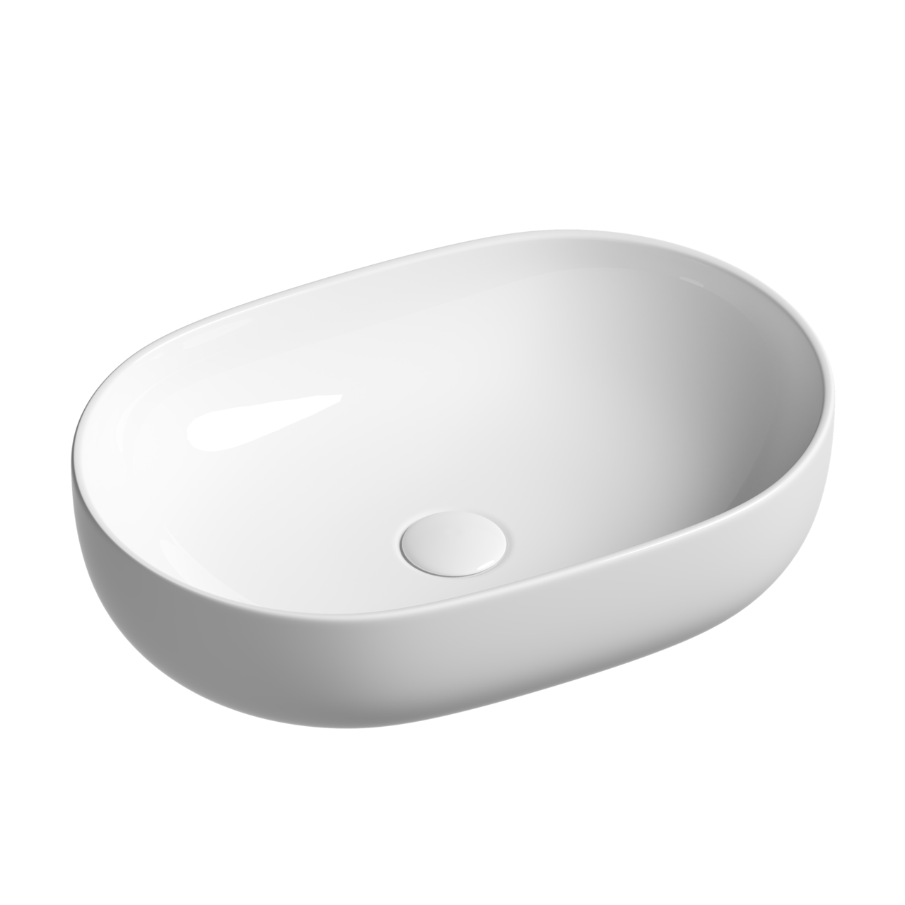 картинка Накладная раковина Ceramicanova Element CN6047 цвет белый 60х41.5 см 