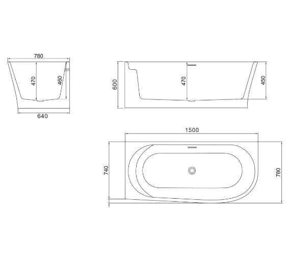 картинка Акриловая ванна BelBagno BB410-1500-780-L 