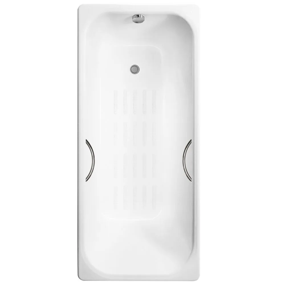 картинка Ванна чугунная Delice Aurora 160х75 с отверстиями под ручки и антискользящим покрытием DLR230604R-AS 