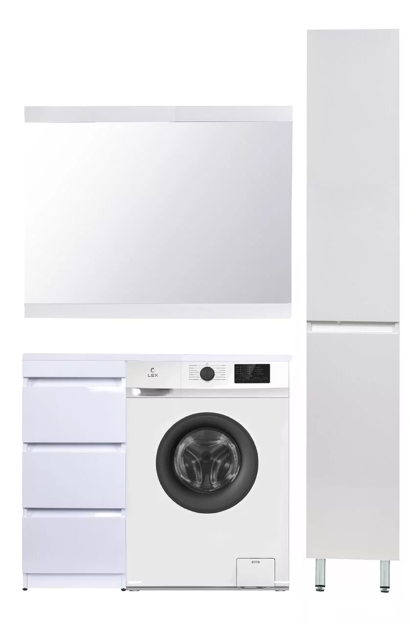 фото Тумба напольная Style Line Даллас 100 3 ящика Люкс белая PLUS 