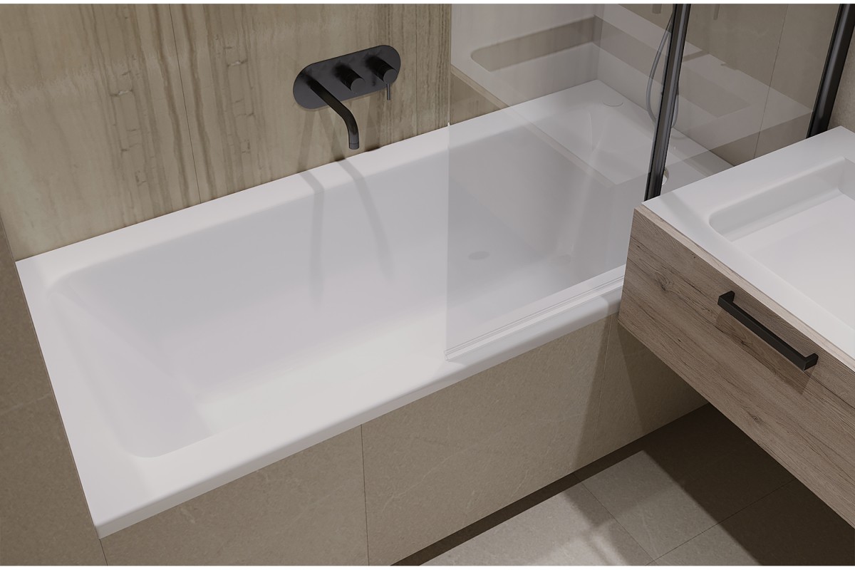 картинка Акриловая ванна Relisan BELLA 170х80 с каркасом и слив-переливом 