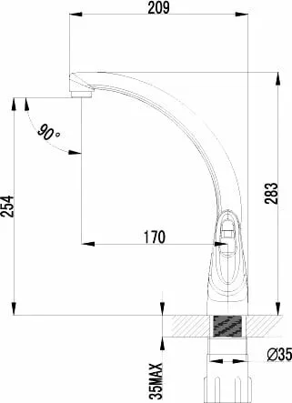 картинка Смеситель для кухонной мойки Lemark Luna LM4155C 