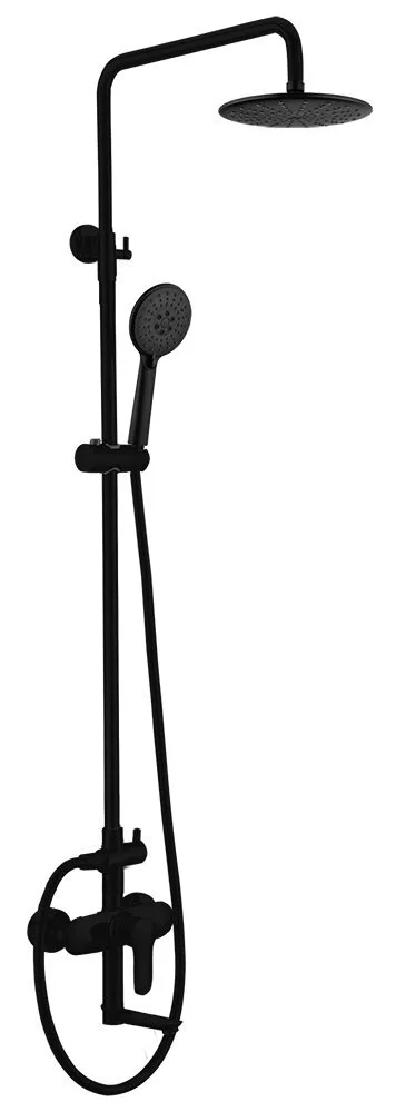 картинка Душевая стойка ABBER Eleganz AF8316B с изливом, черная 