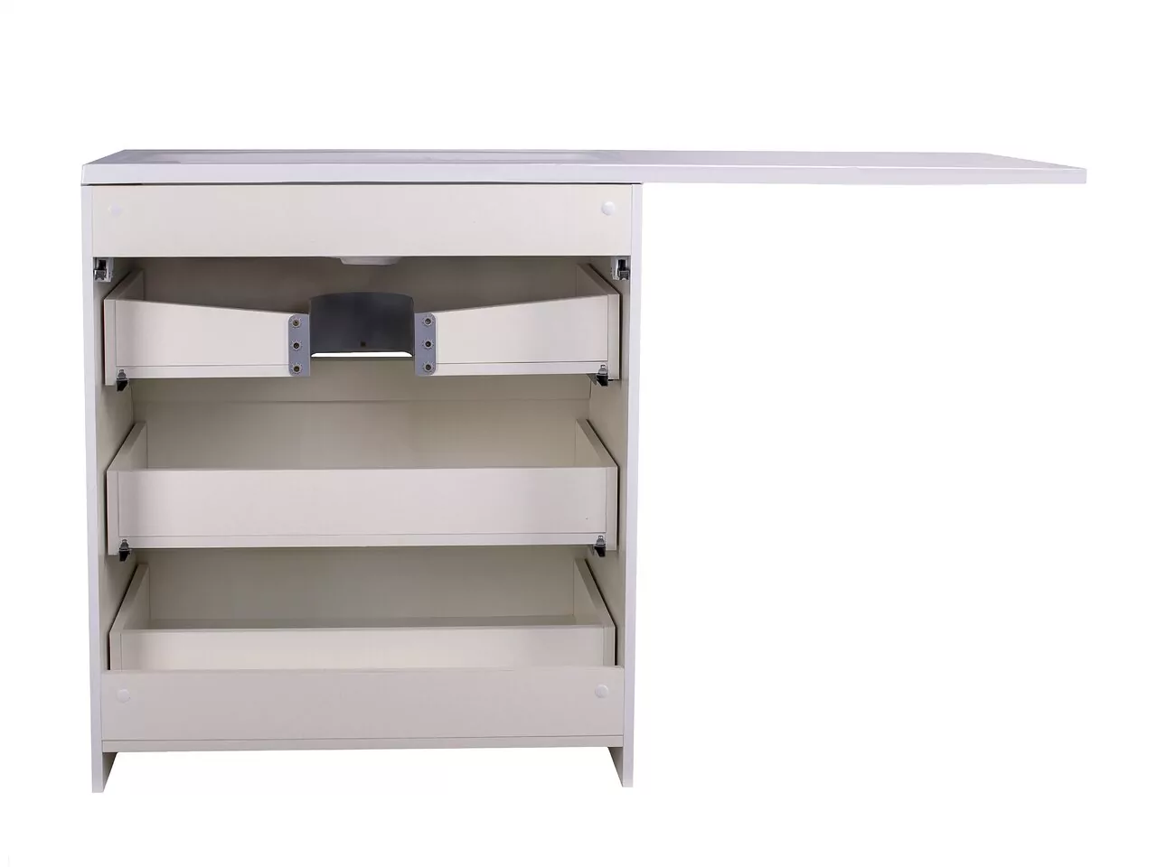 фото Тумба напольная Style Line Даллас 150 3 ящика Люкс белая PLUS 