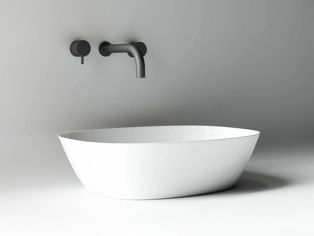 картинка Накладная раковина Ceramicanova Element CN5005 цвет белый 50х38 см 