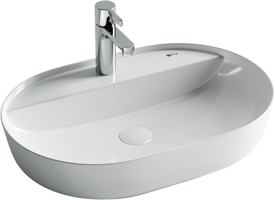 картинка Накладная раковина Ceramicanova Modo CN2004 цвет белый 61х45 см 