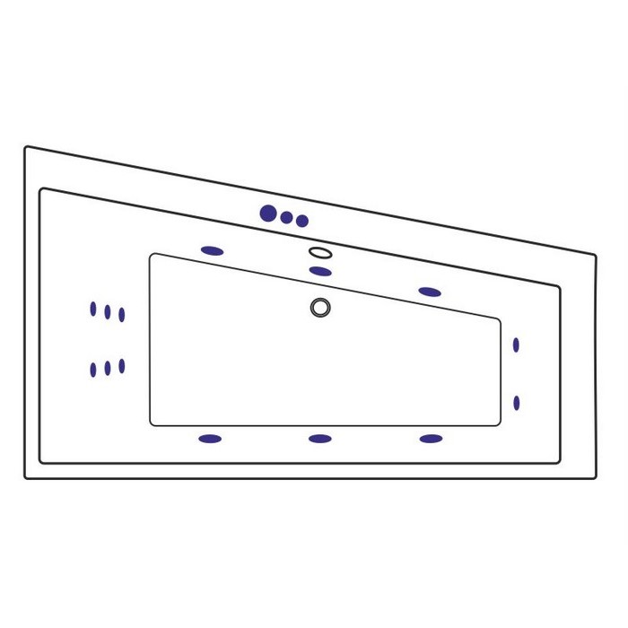 картинка Ванна EXCELLENT Sfera Slim 170x100 правая SMART бронза 
