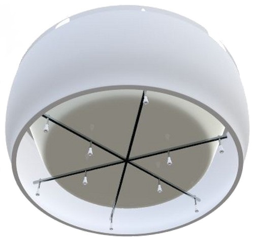 картинка Ванна Aima Design OMEGA New 180x180 круглая с каркасом и слив-переливом 