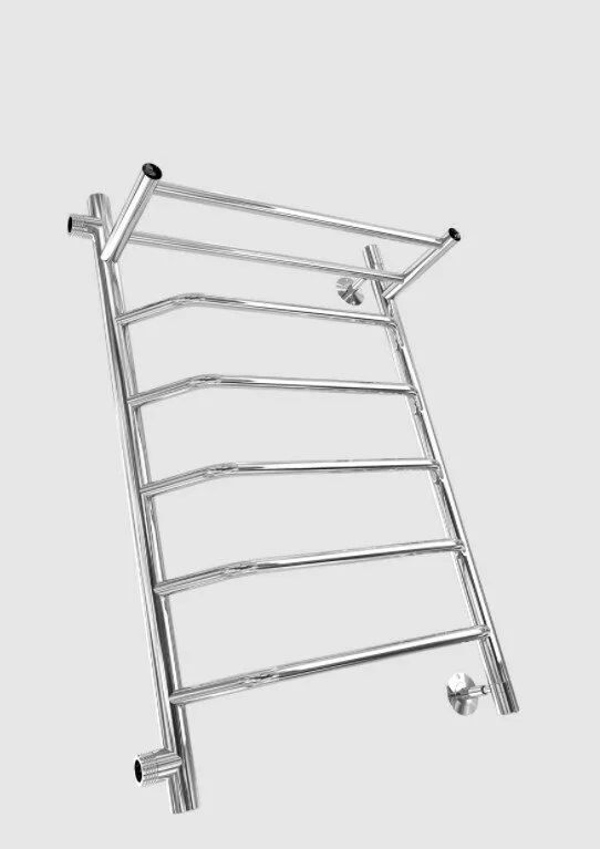 картинка Полотенцесушитель Двин FTE 50/40 Водяной полн.высота 60 см. / 1"-1/2" К2 выход 1" слева Полированный (4627169560716) 