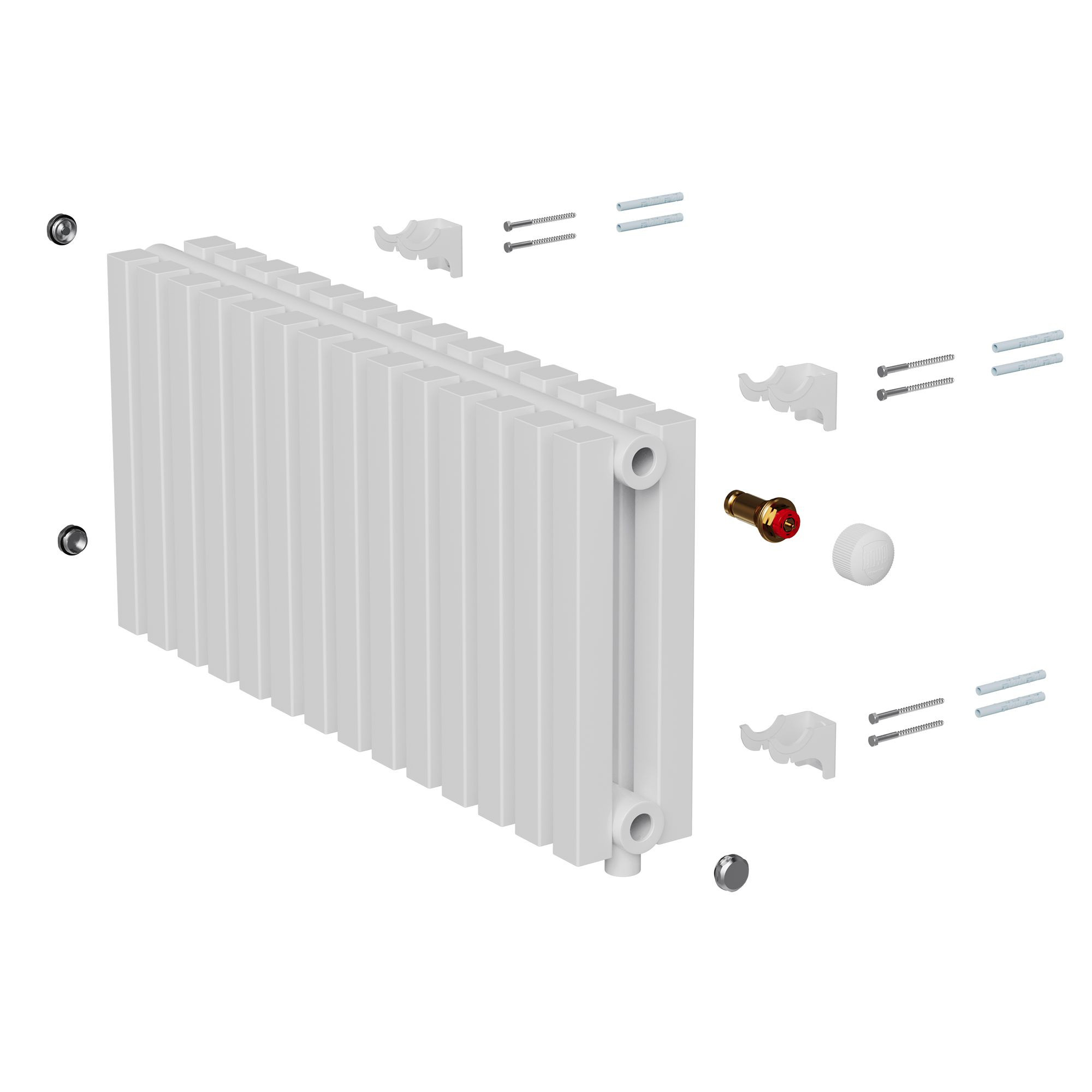 картинка Дизайн-радиатор Royal Thermo Shift Q30 VC2030 20 секций RAL9016 
