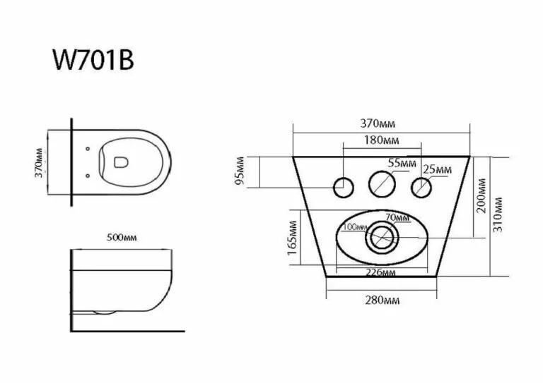 картинка Биде подвесное Black&White W-701B 