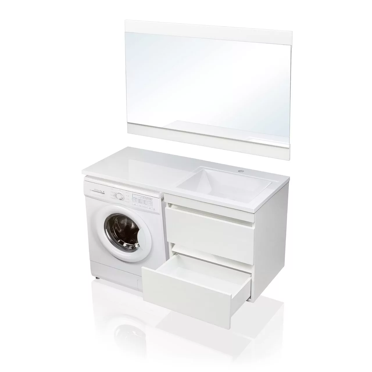фото Тумба подвесная Style Line Даллас 150 2 ящика Люкс белая PLUS 