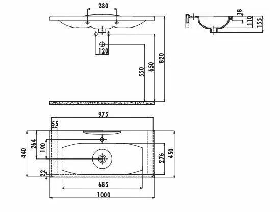 картинка Раковина Creavit LN200 LN200-00CB00E-0000 