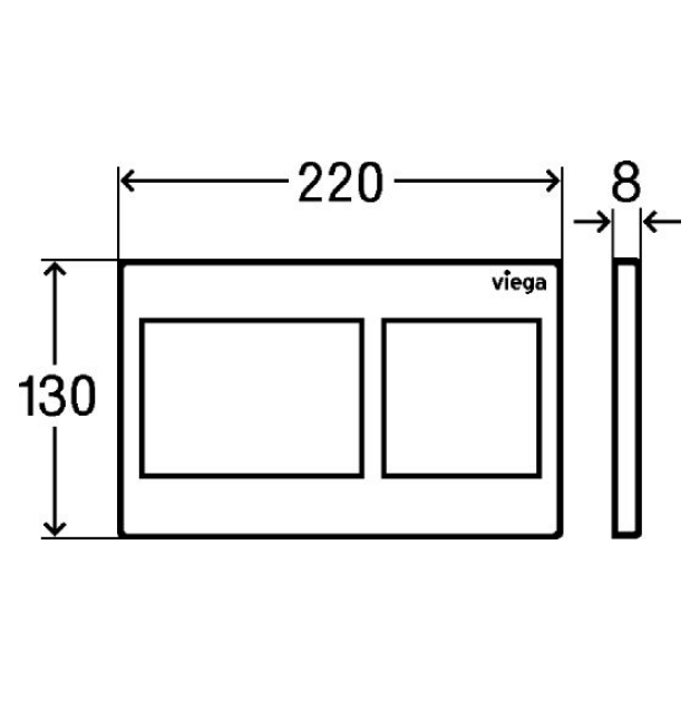 картинка Кнопка смыва Viega Prevista Visign for Style 8611.1 773236 хром 