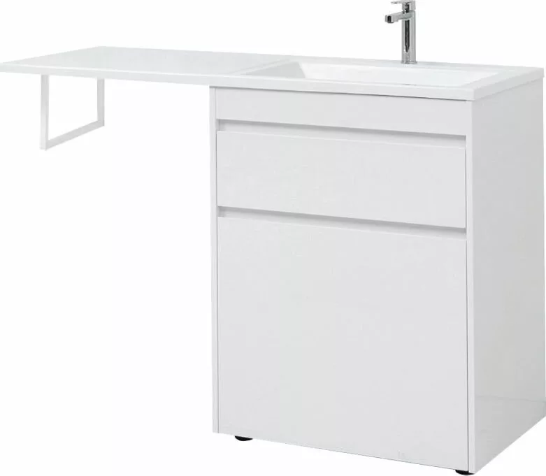 фото Тумба с раковиной Aquanet Токио 130 R белый (напольная, 1 ящик) арт. 00239303 