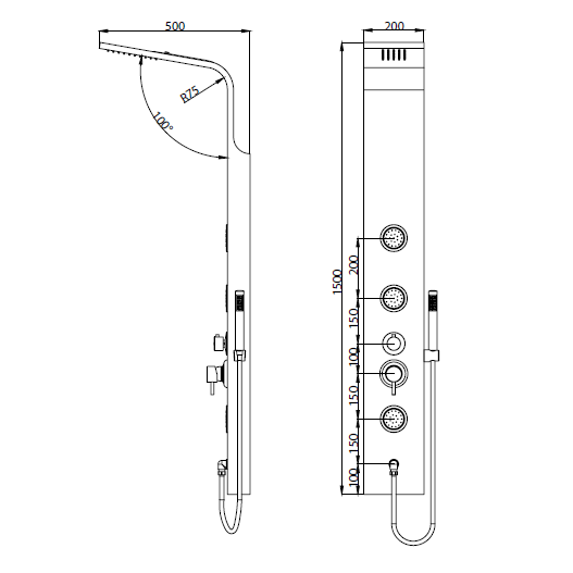 картинка Душевая панель RGW SP-04B 21140104-04 