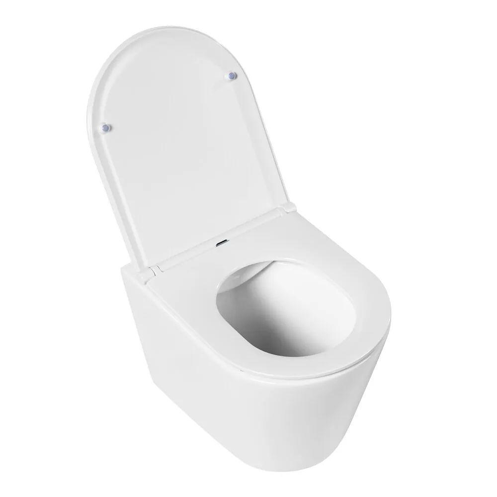 картинка Унитаз подвесной безободковый BelBagno FLAY-R BB053CHR/BB870SC 