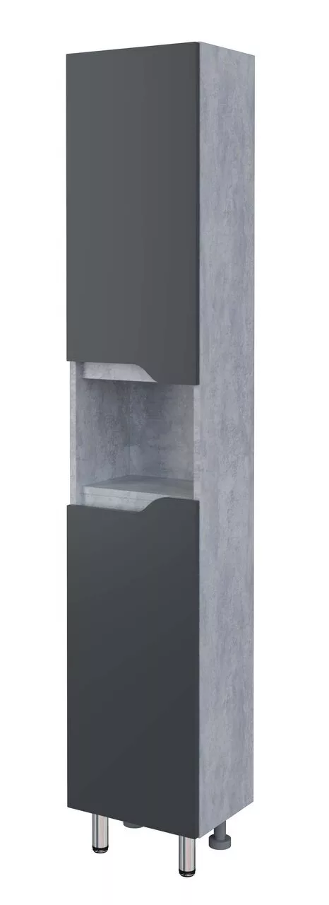 фото Шкаф-пенал Stella Polar Абигель 35 серый цемент 