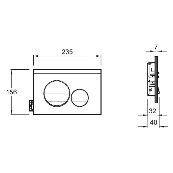 картинка Кнопка смыва Jacob Delafon E20859-00-MWH белая 