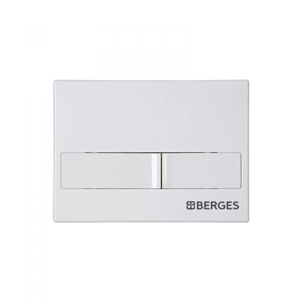 картинка Комплект BERGES: инсталляция NOVUM, кнопка L1 белая 043271 