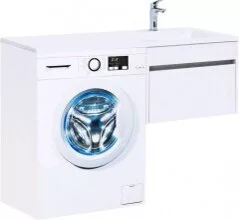 фото Тумба с раковиной Aquanet Токио 120 R белый (подвесная, 1 ящик) арт. 00239213 