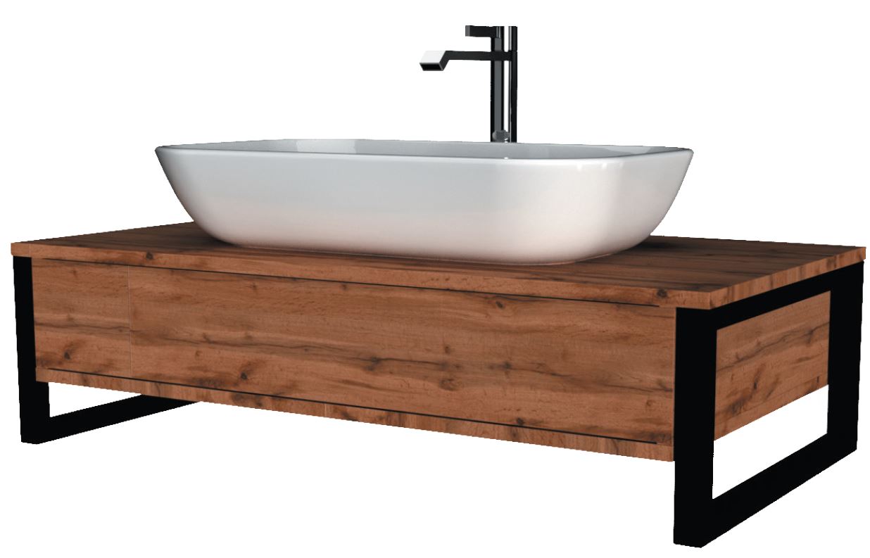 картинка Тумба 1Marka Grunge Loft 70П, дуб вотан  в ванную комнату