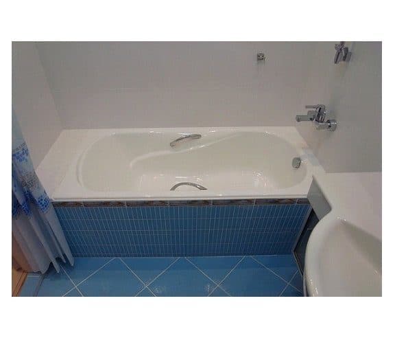картинка Чугунная ванна Roca Haiti 2327G000R 170х80 см с ручками 526804210 хром и ножками 150412330 