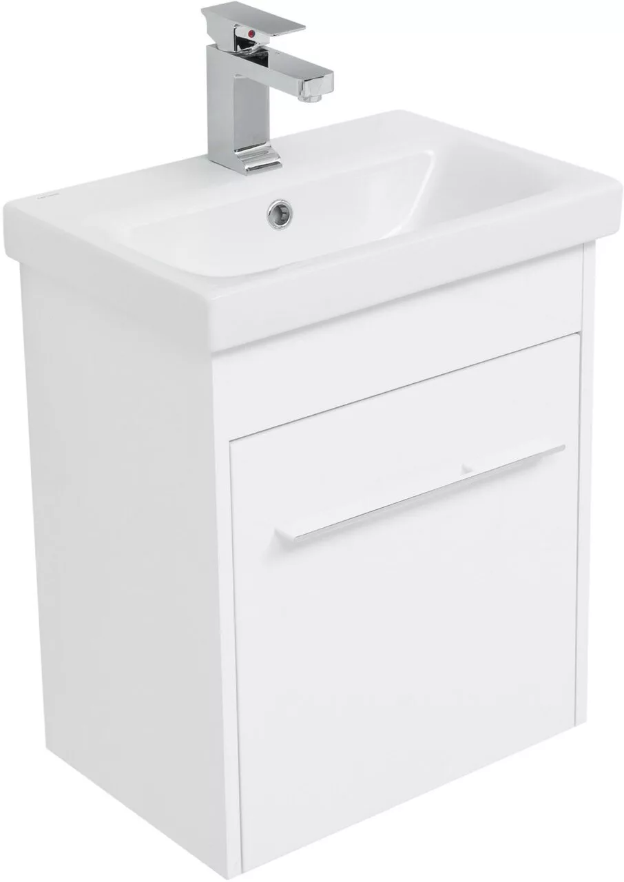 фото Тумба с раковиной Aquanet Августа 50 (Moduo Slim) белый арт. 00254069 
