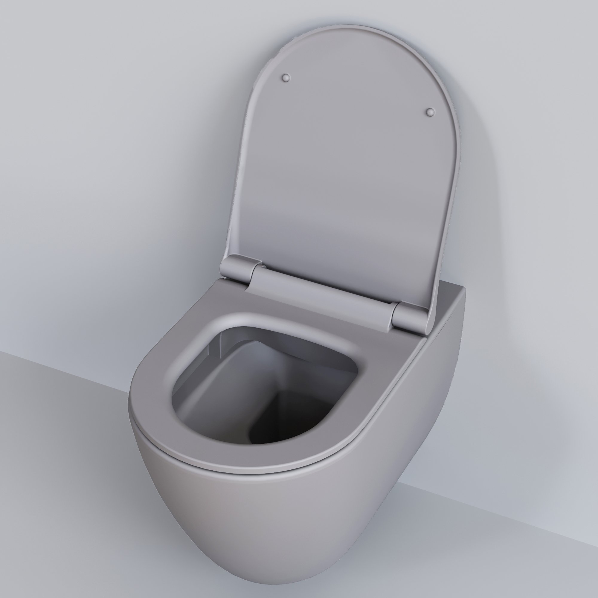 картинка Унитаз подвесной Ambassador Queen 113T20301R серый матовый с тонкой крышкой 