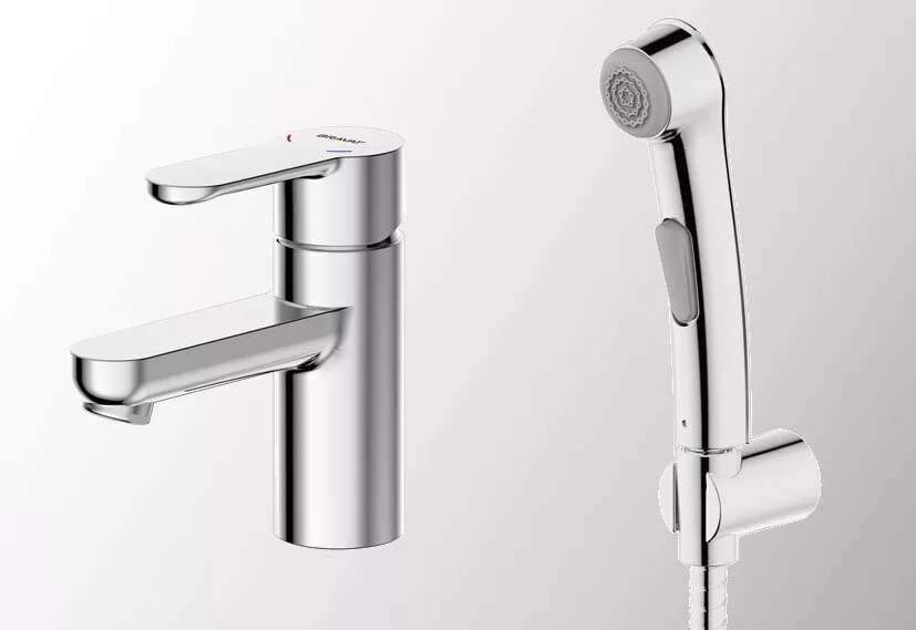 картинка Смеситель для раковины с гигиеническим душем Bravat Stream F13783C-3 