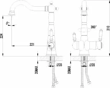 картинка Смеситель для кухонной мойки Lemark Comfort LM3065C 