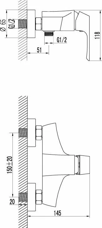 картинка Смеситель для душа Lemark Unit LM4503C 