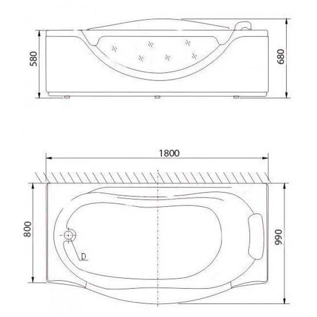 картинка Акриловая ванна Appollo TS-0952L без гидромассажа 