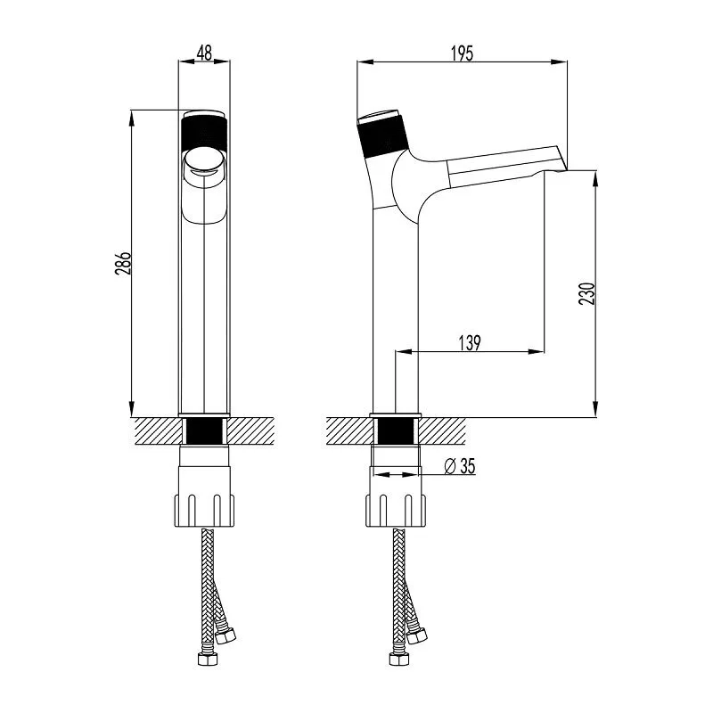 картинка Смеситель для раковины Lemark Project, кнопочный LM4679C 