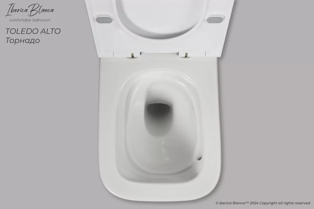 картинка Комплект 3 в 1 IBERICA BLANCA инсталляция с унитазом TOLEDO ALTO IB.TLA.234.1B1 клавишей вороненая сталь INOX-C IB.B011.008.000 