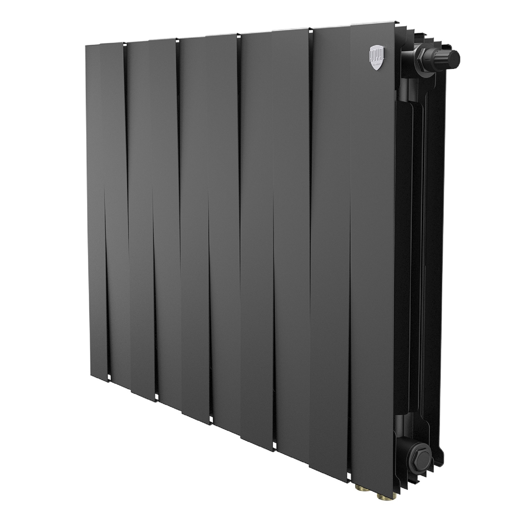 картинка Радиатор биметаллический Royal Thermo PianoForte 500 Чёрный VR80 10 секций 