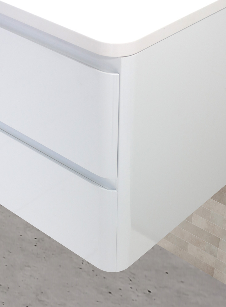 фото Тумба с раковиной подвесная BelBagno ALBANO 90 Bianco Lucido, раковина белая 