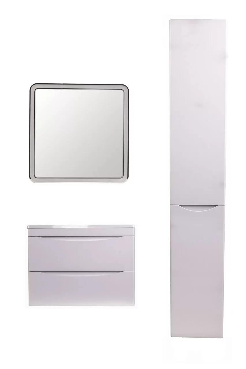 фото Тумба подвесная Style Line Бергамо мини 60 2 ящика Люкс антискрейтч белый PLUS 