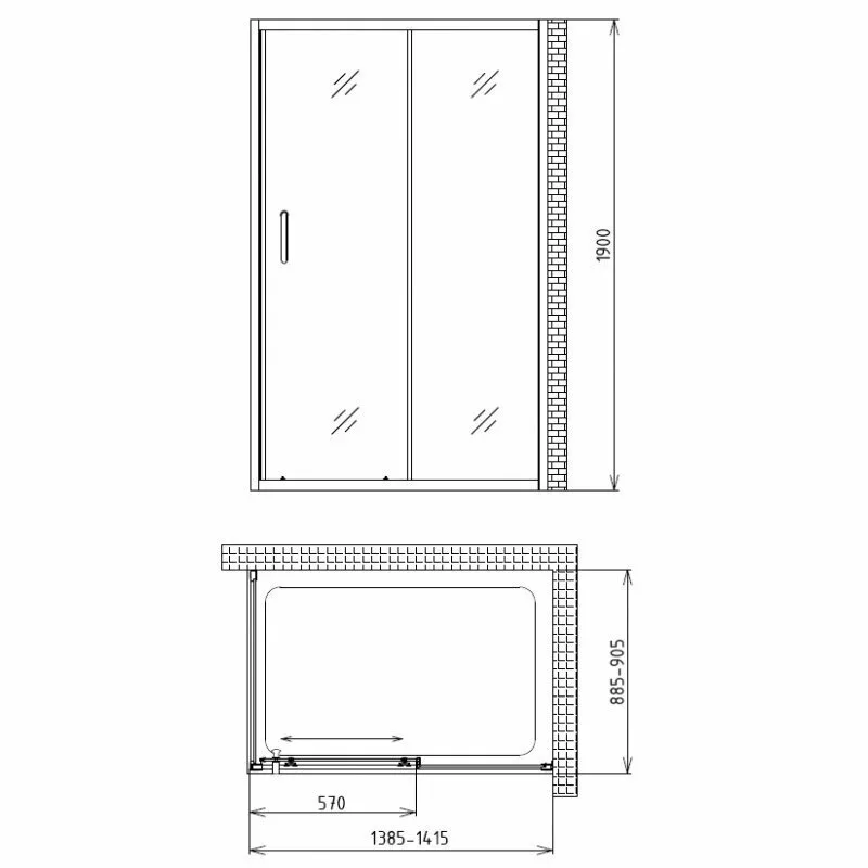 фото Душевой уголок Gemy Victoria S30191BM-A90M 