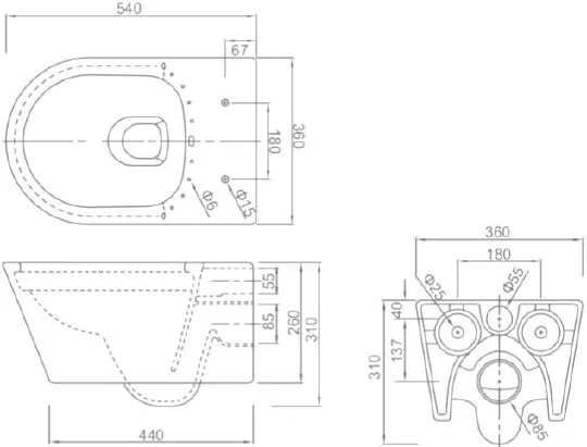 картинка Унитаз подвесной SSWW CT2040V 