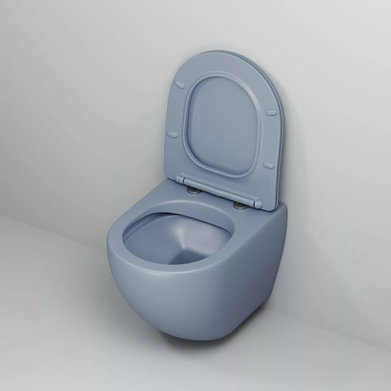 картинка Унитаз подвесной Grossman GR-4455BSMS-21 Color безободковый, голубой матовый 