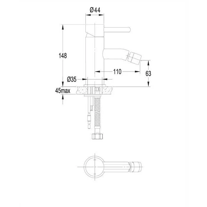 картинка Смеситель для биде OMNIRES Y Y1220STCR (хром) 